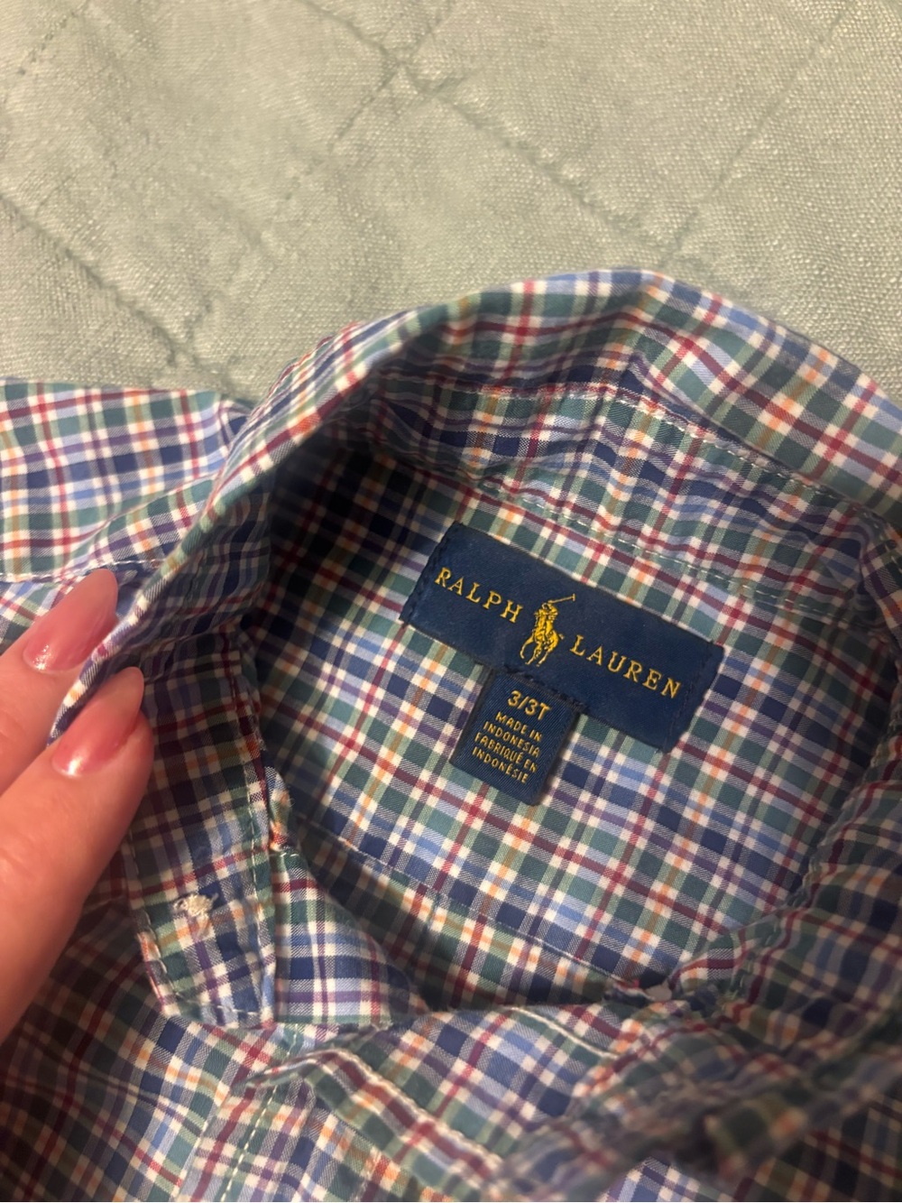 Ralph Lauren Men's Multicolor Plaid Button-Down Shirt - Blue/Green